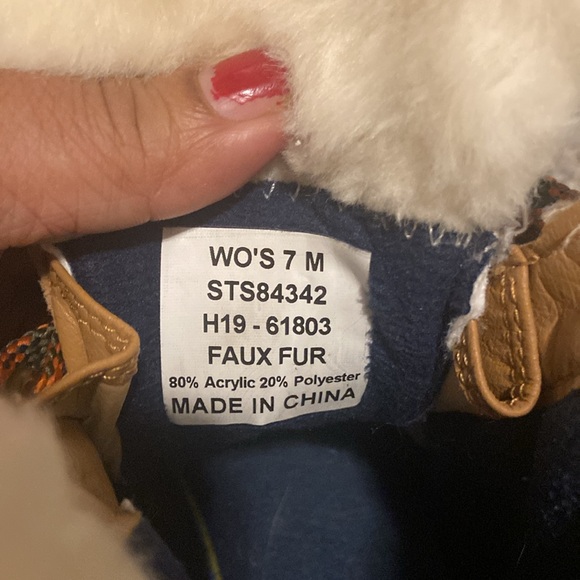 Sperry Maritime Leather Winter Boots Tan Size 7 - Picture 10 of 11